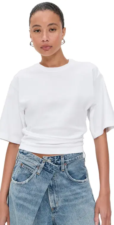 AGOLDE Shari Tee White L | Thumbnail 1