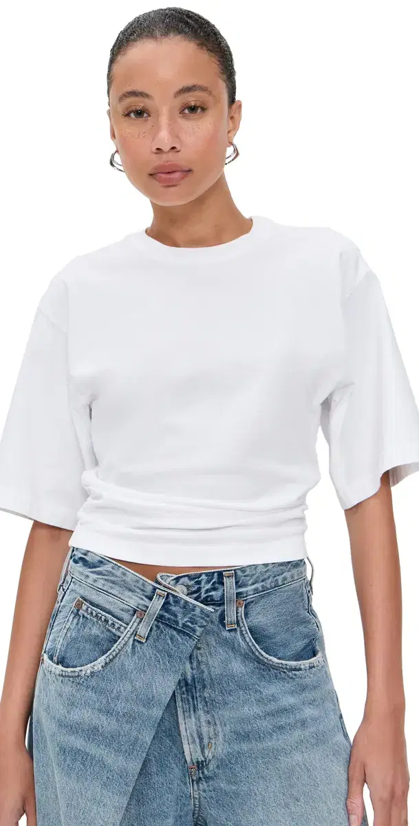 AGOLDE Shari Tee White