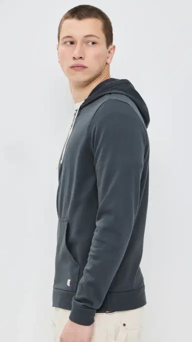 Marine Layer Afternoon Full Zip Hoodie Asphalt | Thumbnail 4 Marine Layer Afternoon Full Zip Hoodie Asphalt | Thumbnail 4