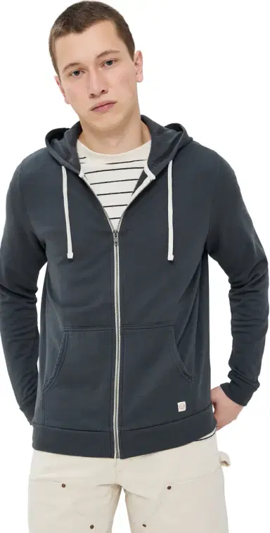 Marine Layer Afternoon Full Zip Hoodie Asphalt | Thumbnail 1 Marine Layer Afternoon Full Zip Hoodie Asphalt | Thumbnail 1