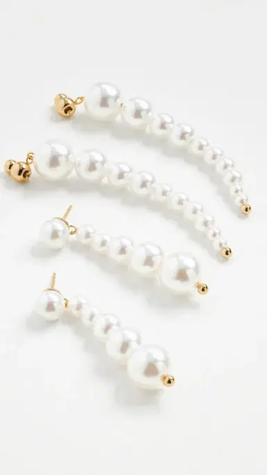 Cult Gaia Loreli Earrings Pearl | Thumbnail 4 Cult Gaia Loreli Earrings Pearl | Thumbnail 4