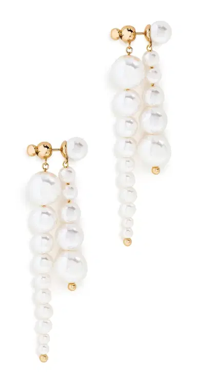 Cult Gaia Loreli Earrings Pearl | Thumbnail 1 Cult Gaia Loreli Earrings Pearl | Thumbnail 1
