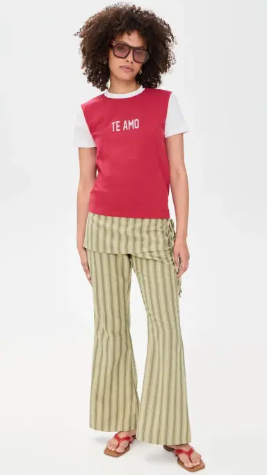 LIONESS Alpine Pants Beige Stripe | Thumbnail 5