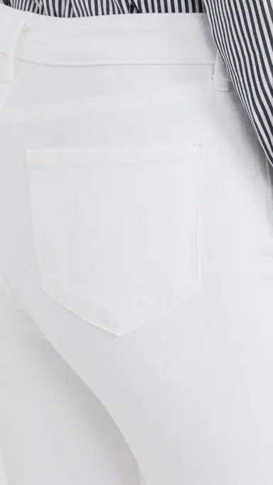 L'Agence Ruth Straight Raw Hem Jeans Blan | Thumbnail 6 L'Agence Ruth Straight Raw Hem Jeans Blan | Thumbnail 6