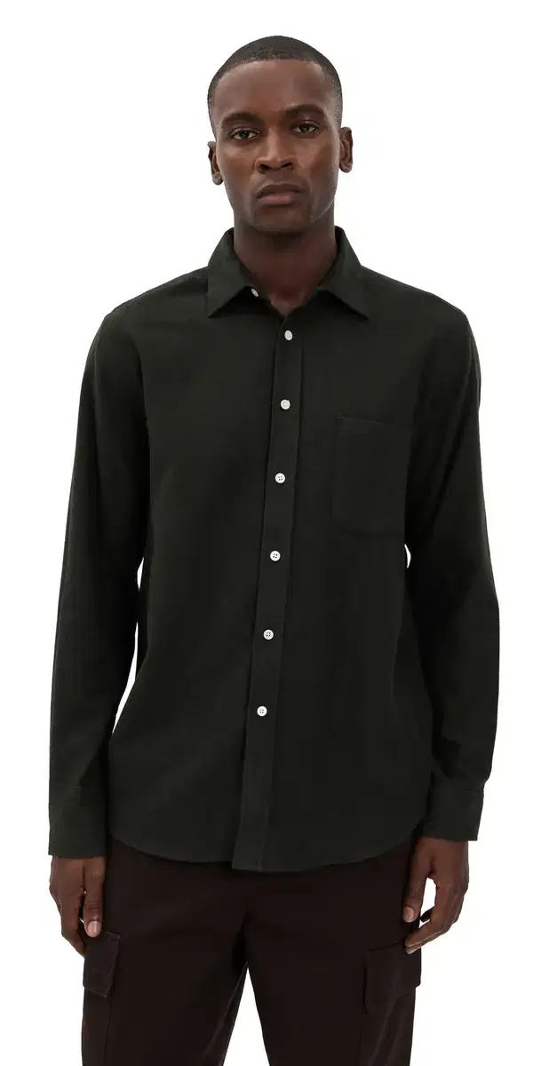 Teca 2.0 Brushed Flannel Button Down hirt Forest Green