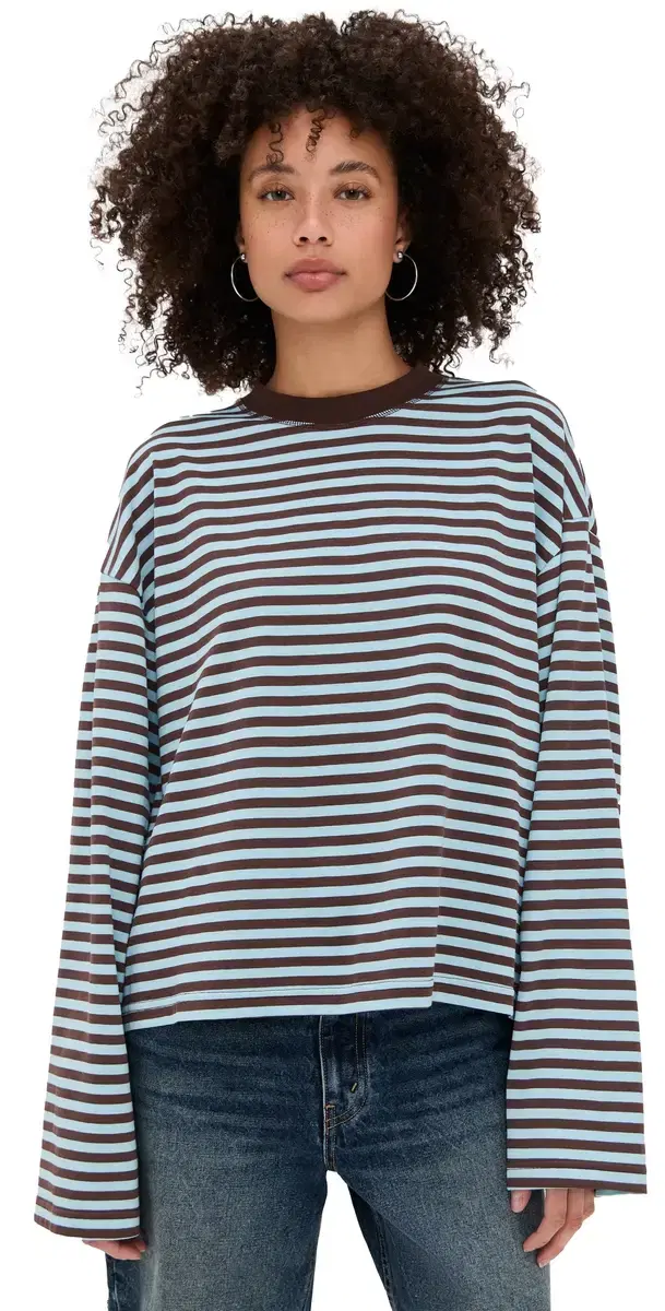 Lioness Bloom Long leeve Tee Chocolate ea tripe