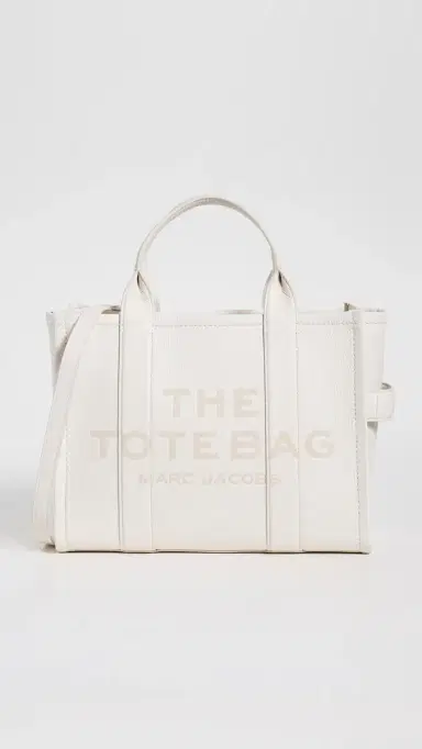 Marc Jacobs The Leather Medium Tote Bag Cotton/Silver One Size | Thumbnail 2