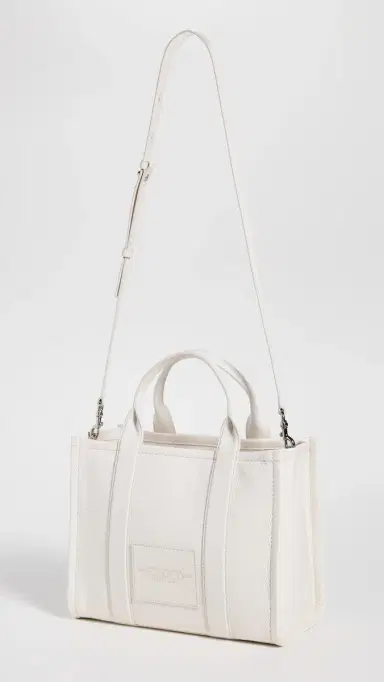 Marc Jacobs The Leather Medium Tote Bag Cotton/Silver One Size | Thumbnail 4