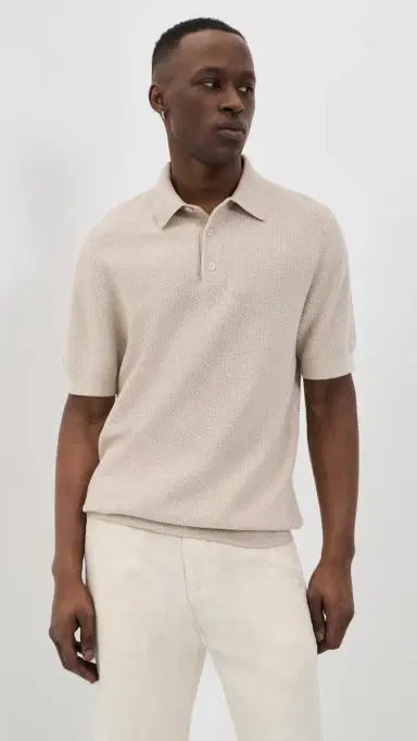 Vince Geo Jacquard Polo ineral/Classic Cream | Thumbnail 2 Vince Geo Jacquard Polo ineral/Classic Cream | Thumbnail 2