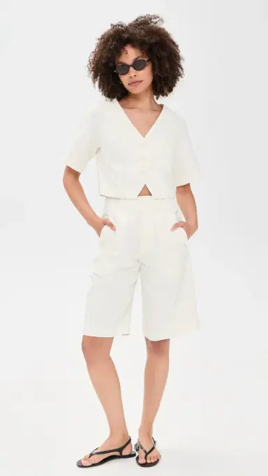 Apiece Apart Lia Crop Blouse Cream | Thumbnail 5 Apiece Apart Lia Crop Blouse Cream | Thumbnail 5
