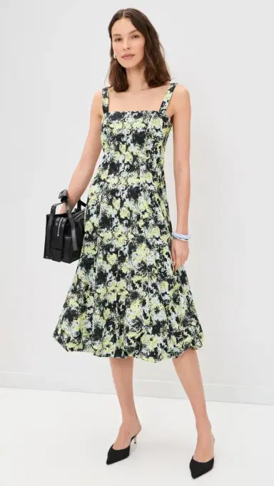 Proenza Schouler White Label Ella Dress Blue Multi | Thumbnail 2