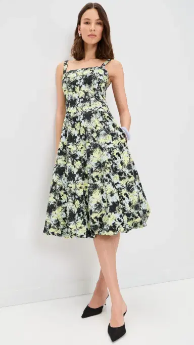 Proenza Schouler White Label Ella Dress Blue Multi | Thumbnail 5