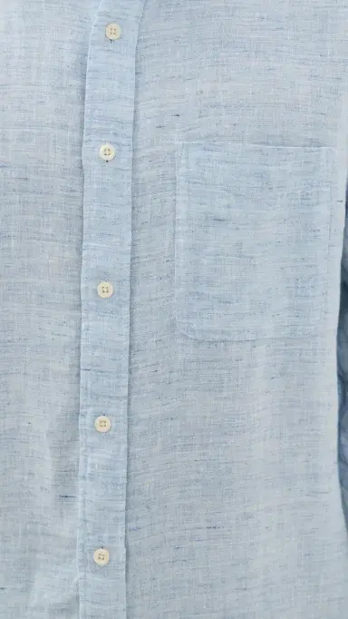 Faherty Linen Laguna Shirt ight Blue Melange | Thumbnail 6