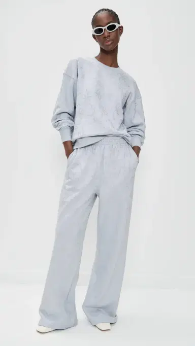 LoveShackFancy Momo Sweatpants Aspen Blue | Thumbnail 5
