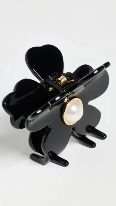 Lele Sadoughi Lily Claw Clip Jet One Size | Thumbnail 4