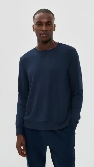 Beyond Yoga Always Beyond Pullover Crew Nocturnal Navy M | Thumbnail 2
