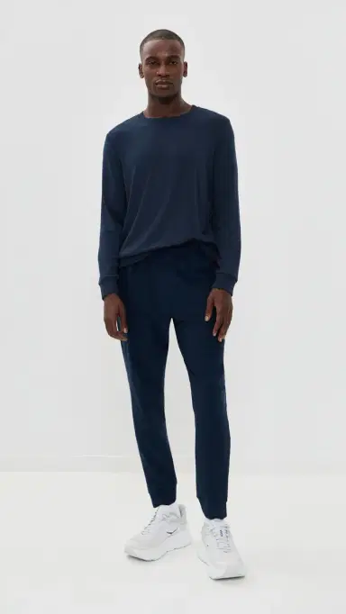 Beyond Yoga Always Beyond Pullover Crew Nocturnal Navy M | Thumbnail 5