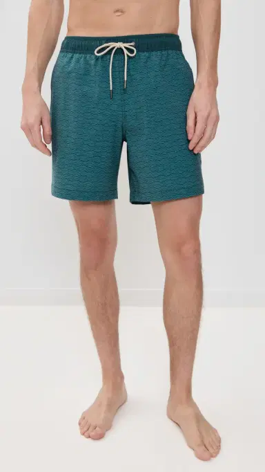 Fair Harbor The Bayberry Swim Trunks 7 Green Waves M | Thumbnail 2 Fair Harbor The Bayberry Swim Trunks 7 Green Waves M | Thumbnail 2