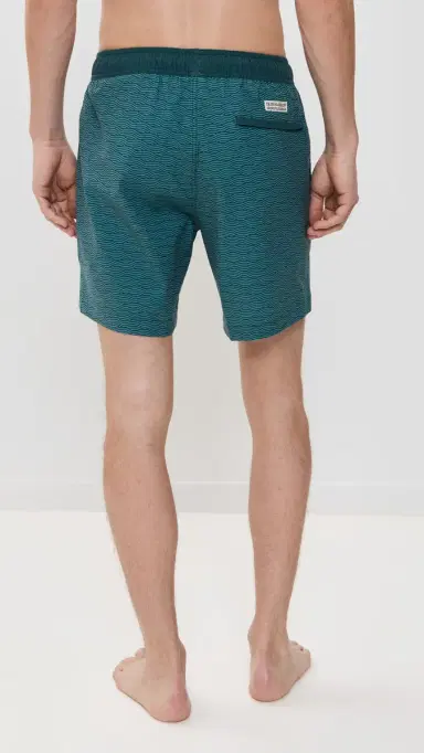 Fair Harbor The Bayberry Swim Trunks 7 Green Waves M | Thumbnail 3 Fair Harbor The Bayberry Swim Trunks 7 Green Waves M | Thumbnail 3