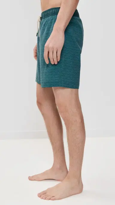 Fair Harbor The Bayberry Swim Trunks 7 Green Waves M | Thumbnail 4 Fair Harbor The Bayberry Swim Trunks 7 Green Waves M | Thumbnail 4