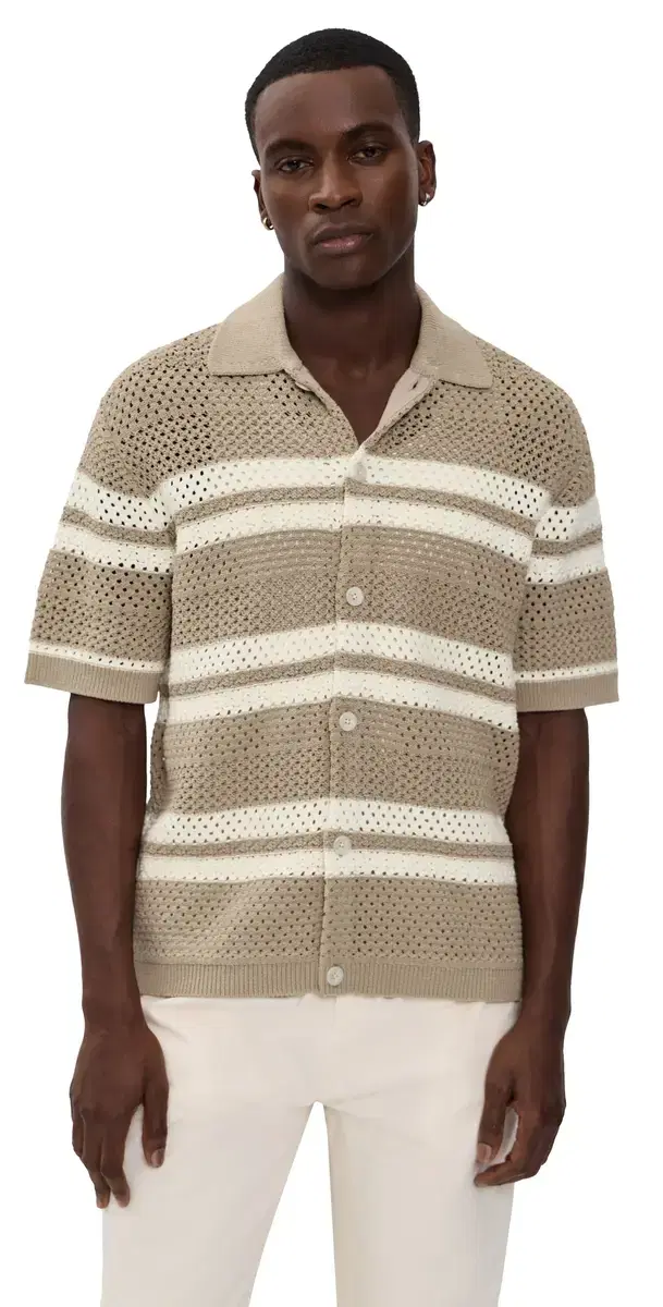 Les Deux Gianni Knitted hort leeve hirt Dark and