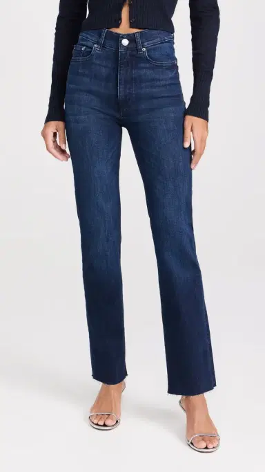 DL1961 Halle Straight High Rise Instasculpt Jeans Mediterranean (Performance) 33 | Thumbnail 2
