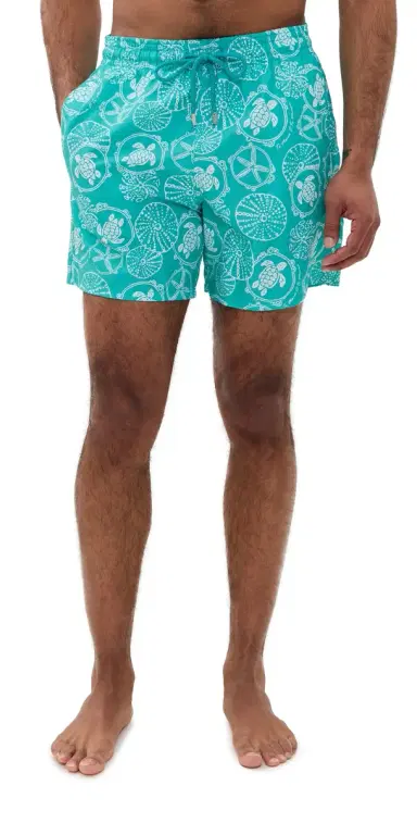 Vilebrequin oorea Swim Trunks 5 Vert Disco | Thumbnail 1