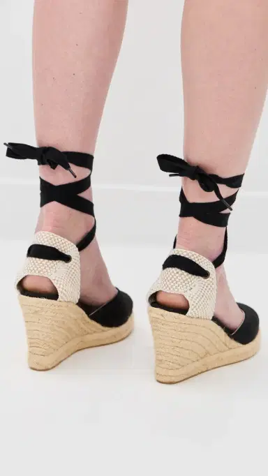 Soludos Marseille Wedge Espadrilles Noche Black 9 | Thumbnail 4 Soludos Marseille Wedge Espadrilles Noche Black 9 | Thumbnail 4