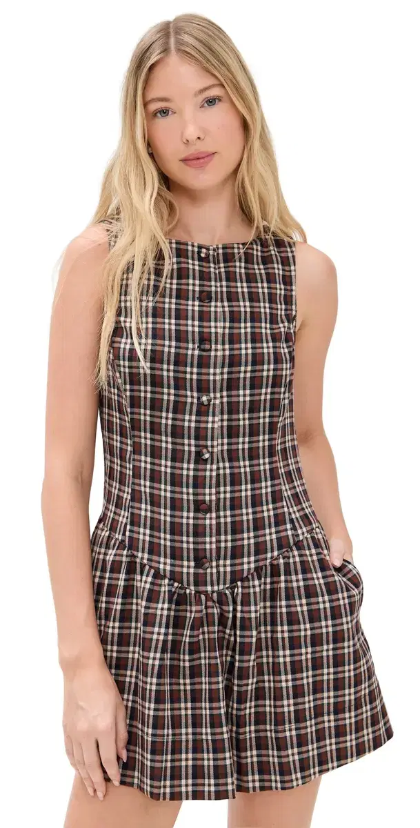 Meester Mini Dress addle Plaid
