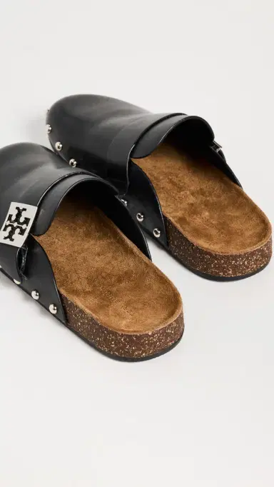 Tory Burch Mellow Stud Mules Perfect Black/Silver 6 | Thumbnail 4 Tory Burch Mellow Stud Mules Perfect Black/Silver 6 | Thumbnail 4