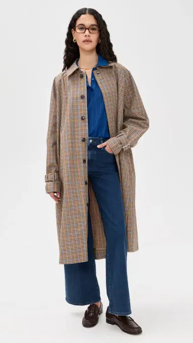 FRAME The Plaid Mac Coat ocha Check | Thumbnail 2