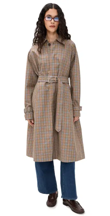 FRAME The Plaid Mac Coat ocha Check | Thumbnail 1