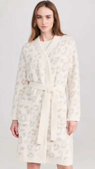 Barefoot Dreams Cozy Chic Barefoot in the Wild Robe Cream/Stone | Thumbnail 2 Barefoot Dreams Cozy Chic Barefoot in the Wild Robe Cream/Stone | Thumbnail 2