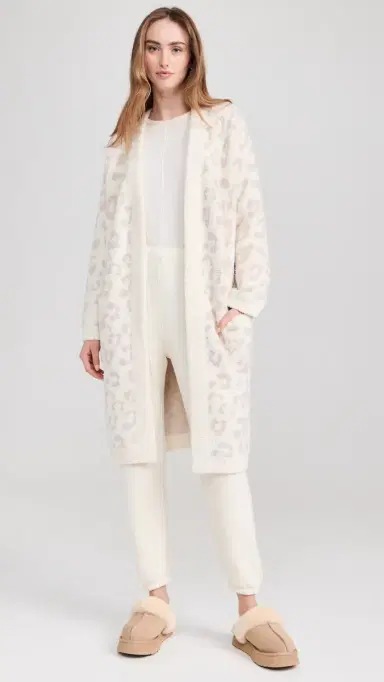 Barefoot Dreams Cozy Chic Barefoot in the Wild Robe Cream/Stone | Thumbnail 5 Barefoot Dreams Cozy Chic Barefoot in the Wild Robe Cream/Stone | Thumbnail 5