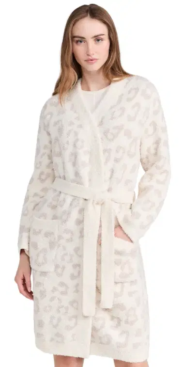 Barefoot Dreams Cozy Chic Barefoot in the Wild Robe Cream/Stone | Thumbnail 1 Barefoot Dreams Cozy Chic Barefoot in the Wild Robe Cream/Stone | Thumbnail 1
