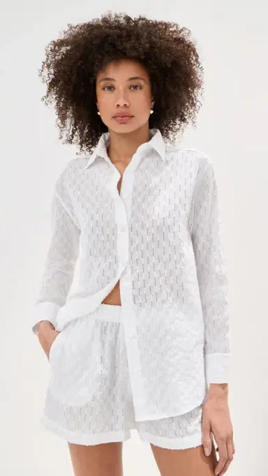 LE BOP Cecelia Eyelet Button Down | Thumbnail 2 LE BOP Cecelia Eyelet Button Down | Thumbnail 2
