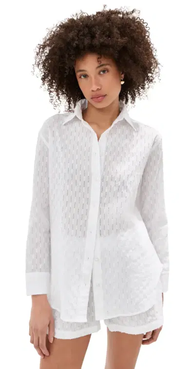 LE BOP Cecelia Eyelet Button Down | Thumbnail 1 LE BOP Cecelia Eyelet Button Down | Thumbnail 1