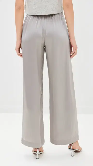 Sablyn Brynn Wide Leg Silk Pants Foggy | Thumbnail 3 Sablyn Brynn Wide Leg Silk Pants Foggy | Thumbnail 3