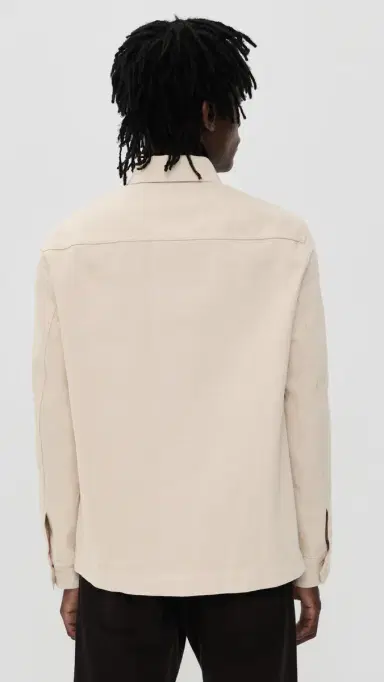 Alex Mill Garment Dyed Work Jacket in Recycled Denim Natural S | Thumbnail 3