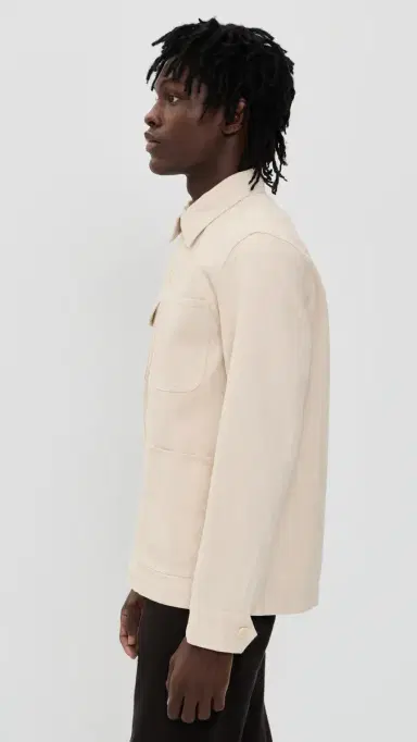 Alex Mill Garment Dyed Work Jacket in Recycled Denim Natural S | Thumbnail 4