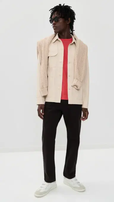 Alex Mill Garment Dyed Work Jacket in Recycled Denim Natural S | Thumbnail 5