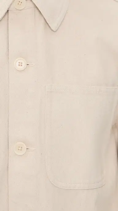 Alex Mill Garment Dyed Work Jacket in Recycled Denim Natural S | Thumbnail 6
