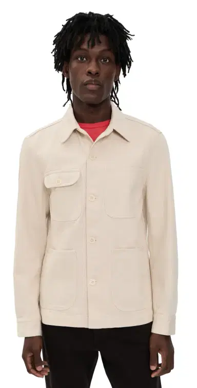 Alex Mill Garment Dyed Work Jacket in Recycled Denim Natural S | Thumbnail 1