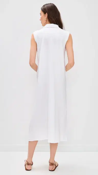 FRANK & EILEEN Lily Sleeveless Polo Dress White | Thumbnail 3 FRANK & EILEEN Lily Sleeveless Polo Dress White | Thumbnail 3