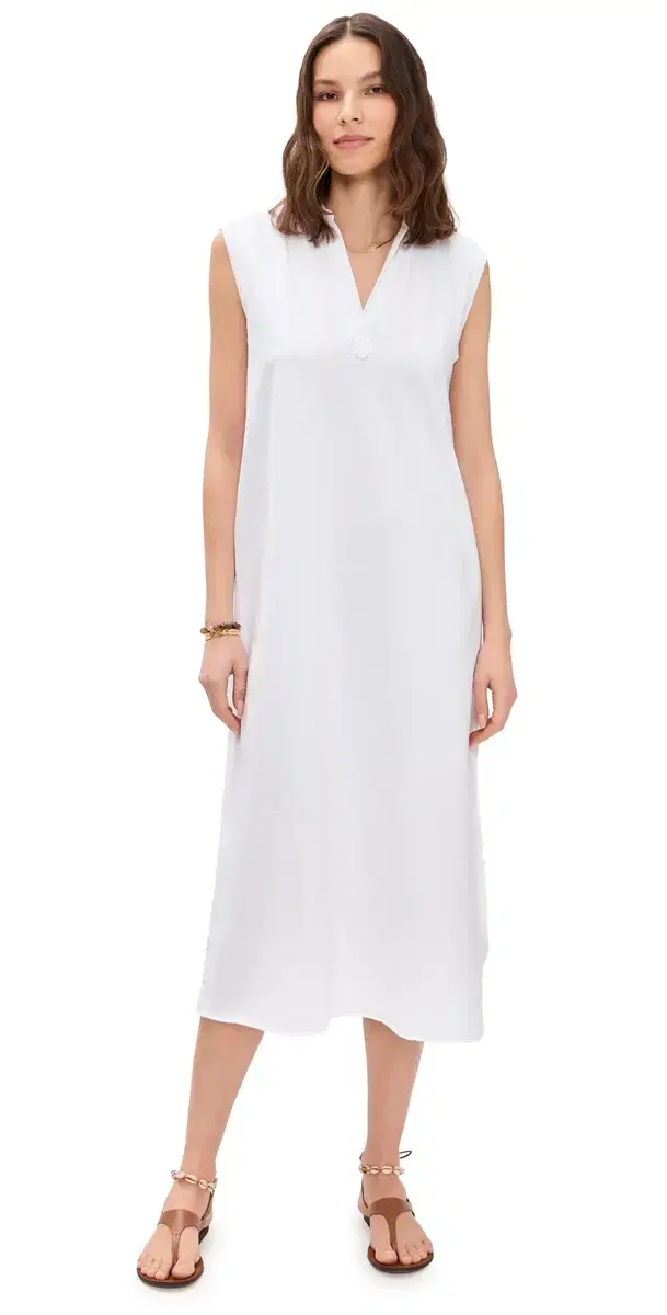 Frank & Eileen Lily leeveless Polo Dress White