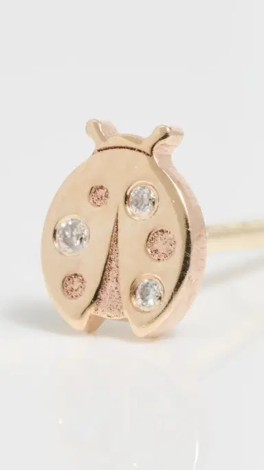 Zoë Chicco 14k Gold Itty Bitty Diamond Ladybug Single Stud Earring Yellow Gold One Size | Thumbnail 5 Zoë Chicco 14k Gold Itty Bitty Diamond Ladybug Single Stud Earring Yellow Gold One Size | Thumbnail 5