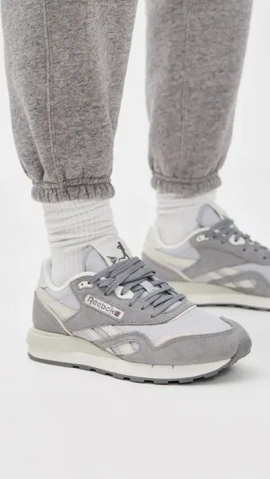 Reebok Classic Nylon 9 Sneakers Grey3/Soft Grey/Chalk | Thumbnail 3
