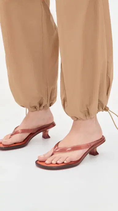Melissa Jelly Kitten Heel Flip Flops Brown | Thumbnail 3