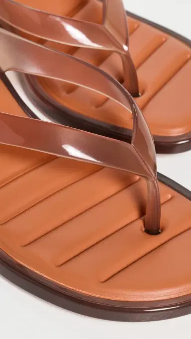 Melissa Jelly Kitten Heel Flip Flops Brown | Thumbnail 6