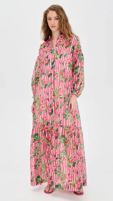 Saloni Soleil Maxi Dress Pivoines Stripe 4 | Thumbnail 2